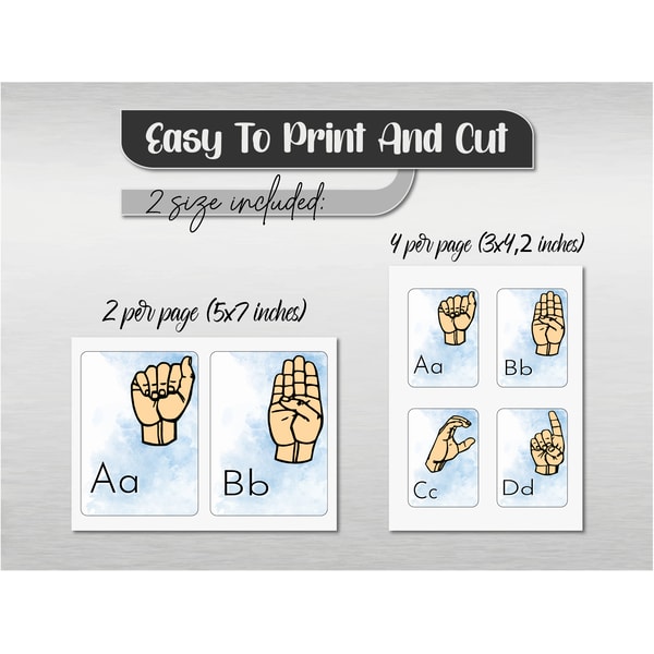 Florida Sign Language ASL (American Sign Language) Alphabet, 28 Flashcards, ASL Fl | Inspire ...