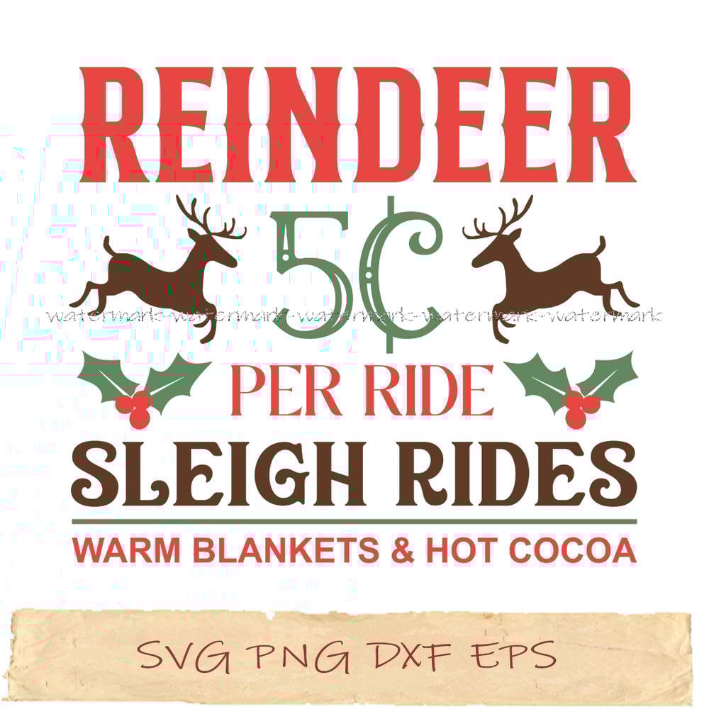 Reindeer 5c per ride sleigh rides warm blankets & hot cocoa.jpg