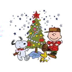 funny charlie brown and snoopy christmas tree svg file