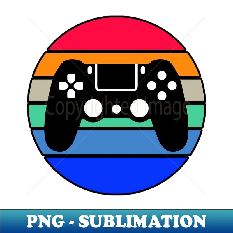 Circle Controller PlayStation - Retro PNG Sublimation Digita | Inspire ...
