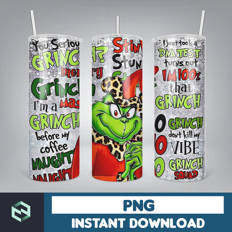 Christmas Tumbler, 20oz Skinny Tumbler Sublimation Designs, Christmas Rules Tumbler Wrap(82).jpg