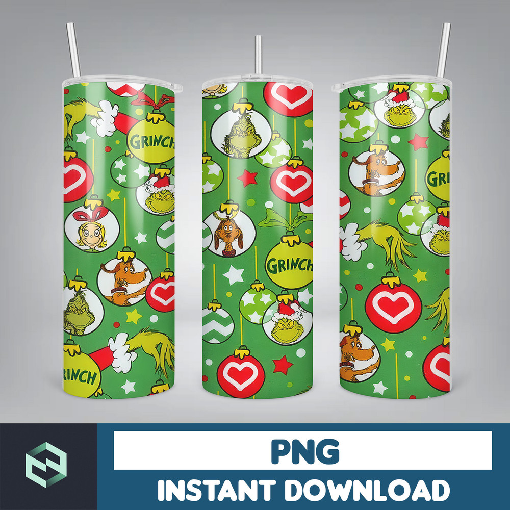 Christmas Tumbler, 20oz Skinny Tumbler Sublimation Designs, Christmas Rules Tumbler Wrap(92).jpg