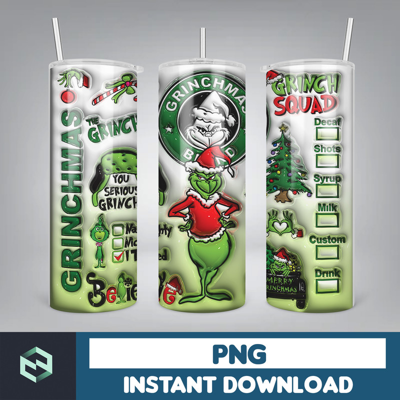Christmas Tumbler, 20oz Skinny Tumbler Sublimation Designs, Christmas Rules Tumbler Wrap(97).jpg