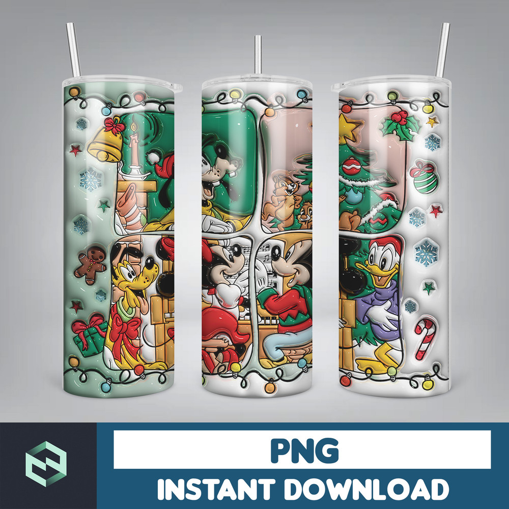 Christmas Tumbler, 20oz Skinny Tumbler Sublimation Designs, Christmas Rules Tumbler Wrap(100).jpg