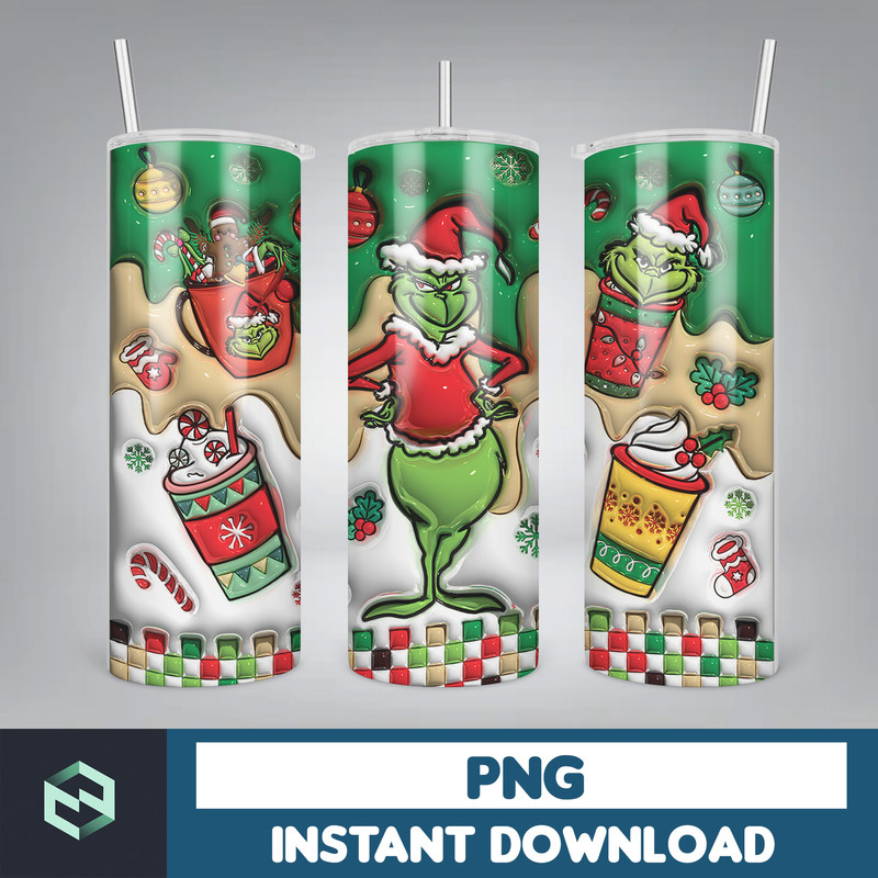 Christmas Tumbler, 20oz Skinny Tumbler Sublimation Designs, Christmas Rules Tumbler Wrap(102).jpg