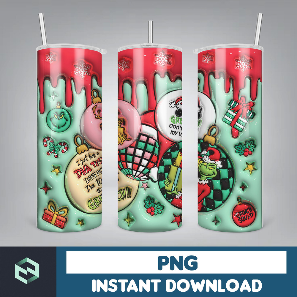 Christmas Tumbler, 20oz Skinny Tumbler Sublimation Designs, Christmas Rules Tumbler Wrap(104).jpg