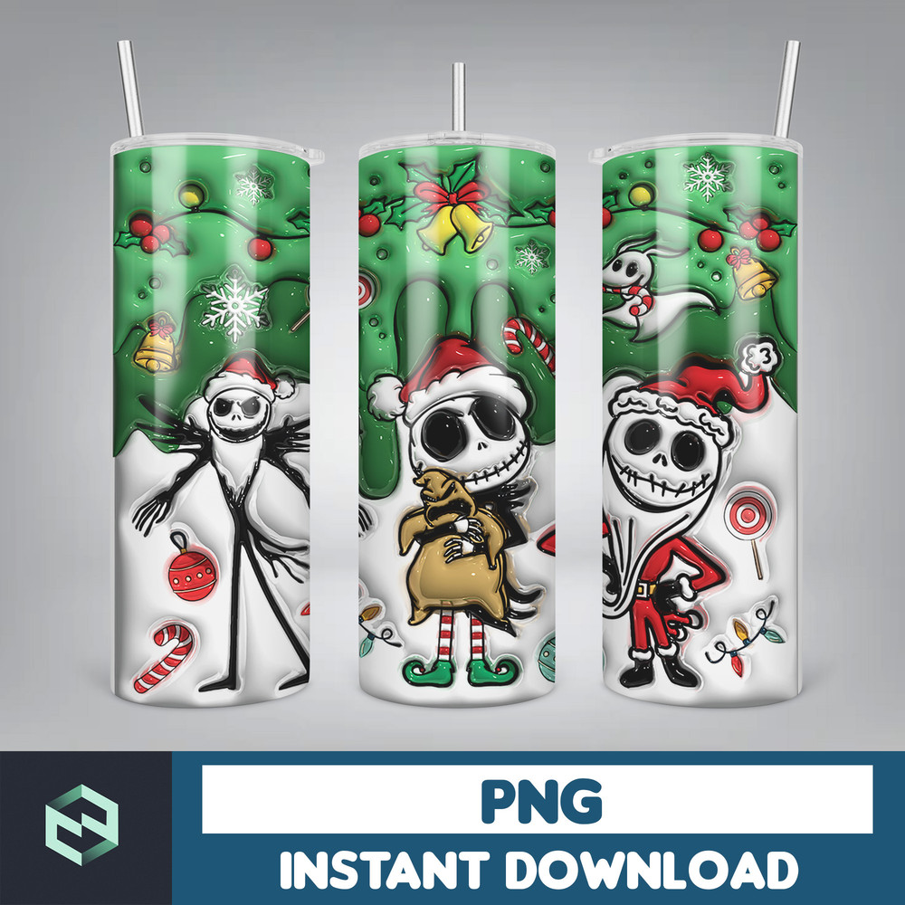 Christmas Tumbler, 20oz Skinny Tumbler Sublimation Designs, Christmas Rules Tumbler Wrap(121).jpg