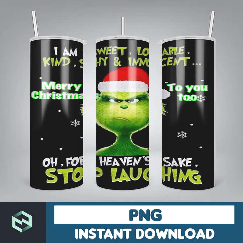 Christmas Tumbler, 20oz Skinny Tumbler Sublimation Designs, Christmas Rules Tumbler Wrap(132).jpg