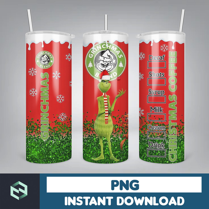 Christmas Tumbler, 20oz Skinny Tumbler Sublimation Designs, Christmas Rules Tumbler Wrap(138).jpg
