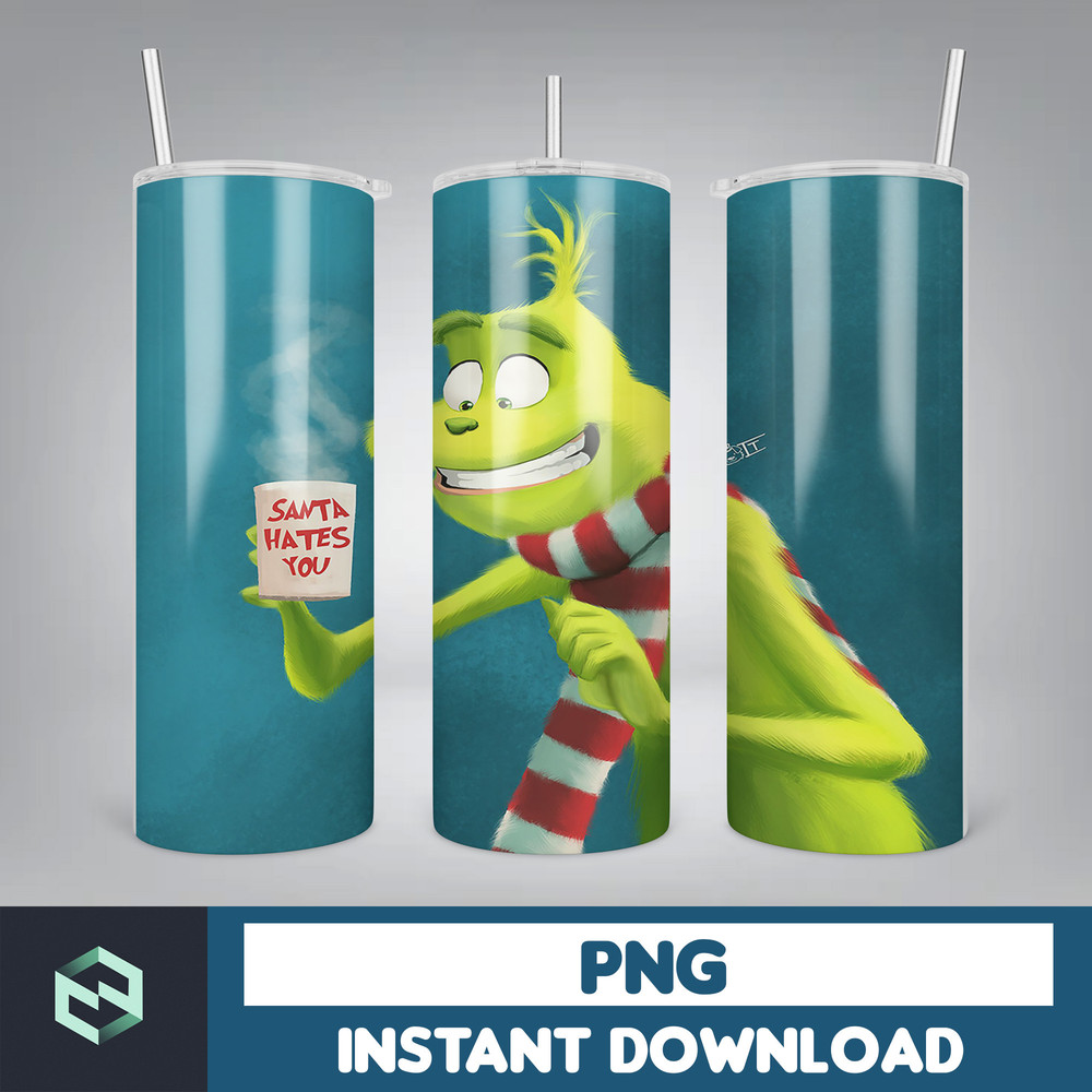 Christmas Tumbler, 20oz Skinny Tumbler Sublimation Designs, Christmas Rules Tumbler Wrap(140).jpg