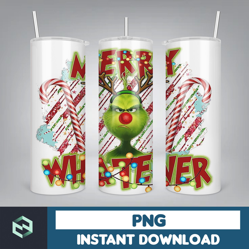 Christmas Tumbler, 20oz Skinny Tumbler Sublimation Designs, Christmas Rules Tumbler Wrap(148).jpg