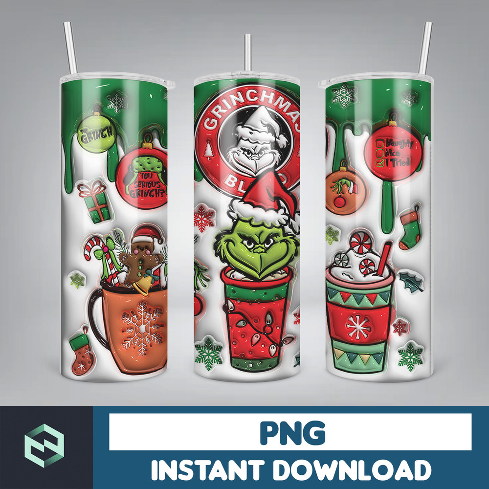 Christmas Tumbler, 20oz Skinny Tumbler Sublimation Designs, Christmas Rules Tumbler Wrap(150).jpg