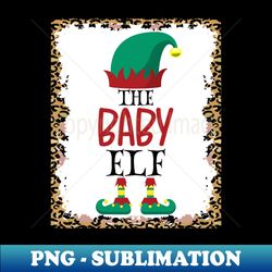 The Baby Elf Leopard Elf Christmas Gift - Artistic Sublimation Digital File - Spice Up Your Sublimation Projects