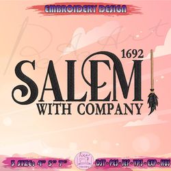 salem witch company embroidery design, salem 1692 embroidery, witch halloween embroidery, machine embroidery designs