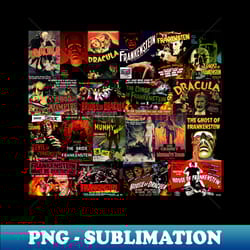 classic horror movie monster collage - high-quality png sublimation download - perfect for creative projects