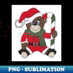 christmas teddy bear - premium sublimation digital download - create with confidence