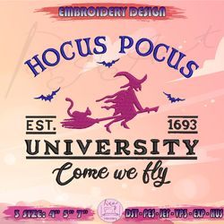 hocus pocus university embroidery design, hocus pocus embroidery, halloween embroidery design, machine embroidery design