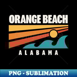 orange beach alabama retro vintage style waves - signature sublimation png file - add a festive touch to every day