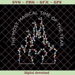 the most magical time of the year cute castle svg file