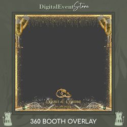 360 overlay wedding 360 newlyweds selfie 360 gold wedding rings videobooth 360 bday champagne custom template photobooth
