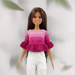 Barbie clothes fuchsia jumper