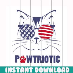 pawtriotic america patriot cat 4th of july svg, independence day svg, 4th of july svg, pawtriotic svg, america cat svg,