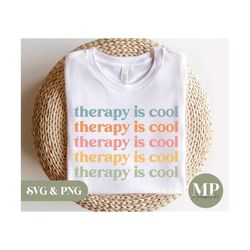 therapy is cool | mental health awareness svg & png