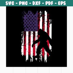 bigfoot america flag svg, independence day svg, 4th of july svg, bigfoot svg, patriotic svg, america flag, independence