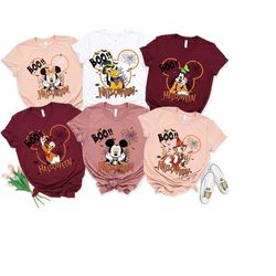 disney mickey and friends halloween team shirt, daisy donald goofy mickey minnie pluto shirt,disney halloween shirt, wdw