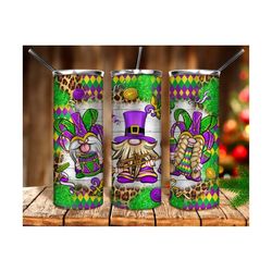 mardi gras gnomies png 20oz tumbler sublimation design download, happy mardi gras png, mardi gras gnomies png, sublimate designs download