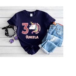 custom unicorn birthday girl shirt,girls birthday family shirts,birthday girl tee,personalized tee,unicorn shirt,birthda