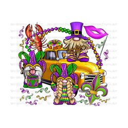 mardi gras gnomies truck png sublimation design download, mardi gras png, mardi gras truck png, western mardi gras png, sublimate download