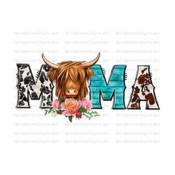 mama longhaired cow png sublimation design download, mama png, longhaired cow png, mama cow png, western mama png,sublimate designs download