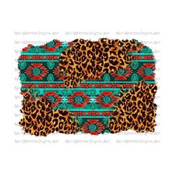 leopard aztec background png sublimation design download, western background png, western aztec png, sublimate designs download