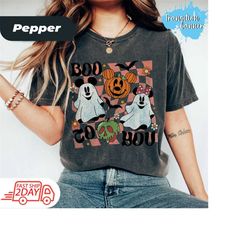 ghost mickey minnie disney halloween shirt, mickey minnie halloween shirt, disney halloween shirt, mickey boo halloween,