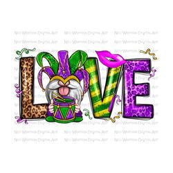 love mardi gras gnome png sublimation design download, mardi gras png, mardi gras gnome png, western mardi gras png, sublimate download