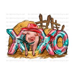 xoxo pig valentine's day png sublimation design download, valentine's day png, pig png, valentines animal png, sublimate designs download