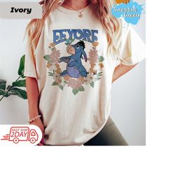 retro disney eeyore comfort colors shirt, eeyore winne the pooh shirt, eeyore floral shirt, disney family shirt, disneyl