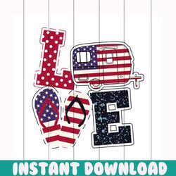 love america bus svg, independence day svg, 4th of july svg, love america svg, love bus svg, slippers svg, patriotic svg