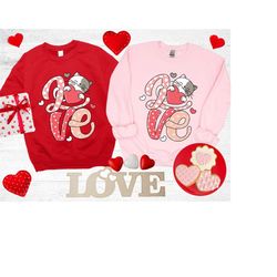 cat love sweatshirt,pretty cat shirt,valentines day hoodie,cat sweater,gift for cat lover,my cat is my valentine,happy v