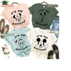 it's my birthday disney character shirt, disney birthday shirt, disney boy shirt, disney girls shirt, disneyland trip, f