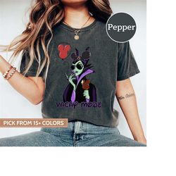 disney funny maleficent vacay mode comfort color shirt, funny villains shirt, disney villains shirt, disneyworld, disney