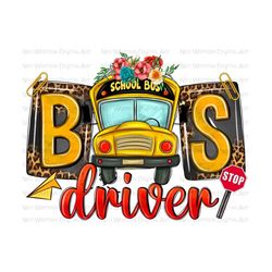 bus driver with school bus png sublimation design, back to school png, school bus png, bus driver png, sublimate designs download