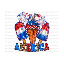 4th of july america ice creams png sublimation design download, 4th of july png, independence day png, usa flag png, sublimate download
