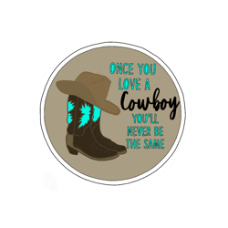 love a cowboy sticker