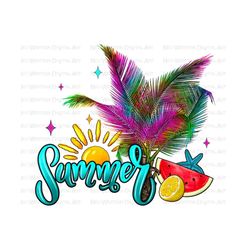 summer palm png sublimate designs download, summer vibes png, colorful palm png, summer holiday png, summer png, sublimate designs download