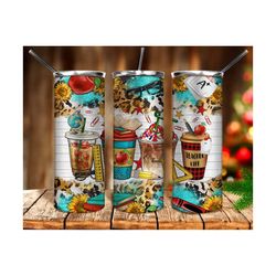teacher coffee cups 20oz skinny tumbler png sublimation design download, western tumbler png, coffee cups tumbler png, sublimate download