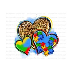 autism hearts png sublimation design download, autism awareness png, autism puzzle png, western hearts png, sublimate designs download