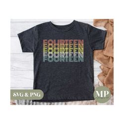 fourteen | fourteen years old | 14th birthday svg & png