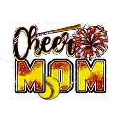 cheer mom softball png sublimation design download, softball ball png, game day png, sport mom png, sport png, sublimate designs download